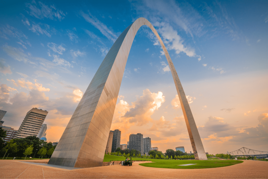 The Gateway Arch in St. Louis, MO.