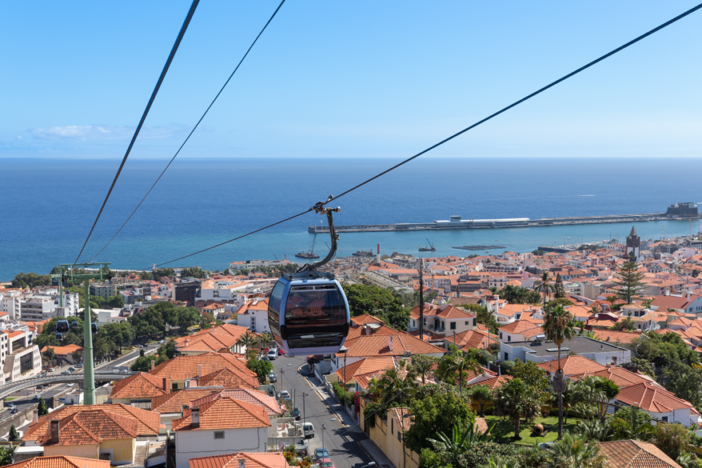 Cable car ride over Funchal, Madeira