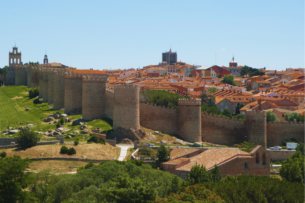 city walls of the town of Avila, Spain