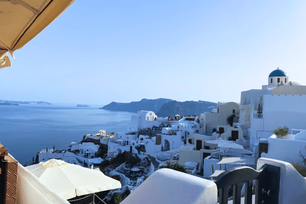 Buildings in Oia during a wine tasting tour in Santorini. 