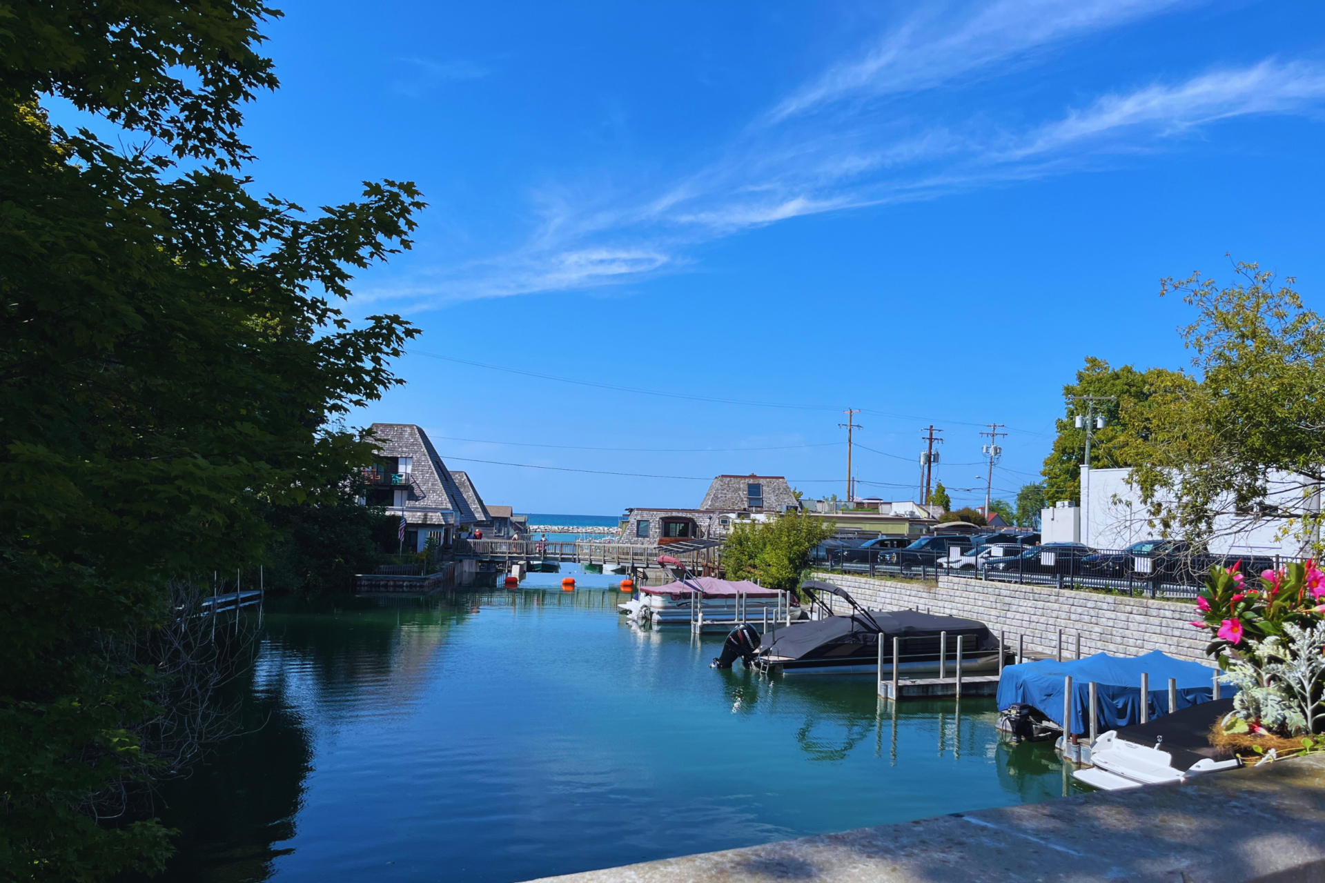 Marina in the town of Fishtown. 