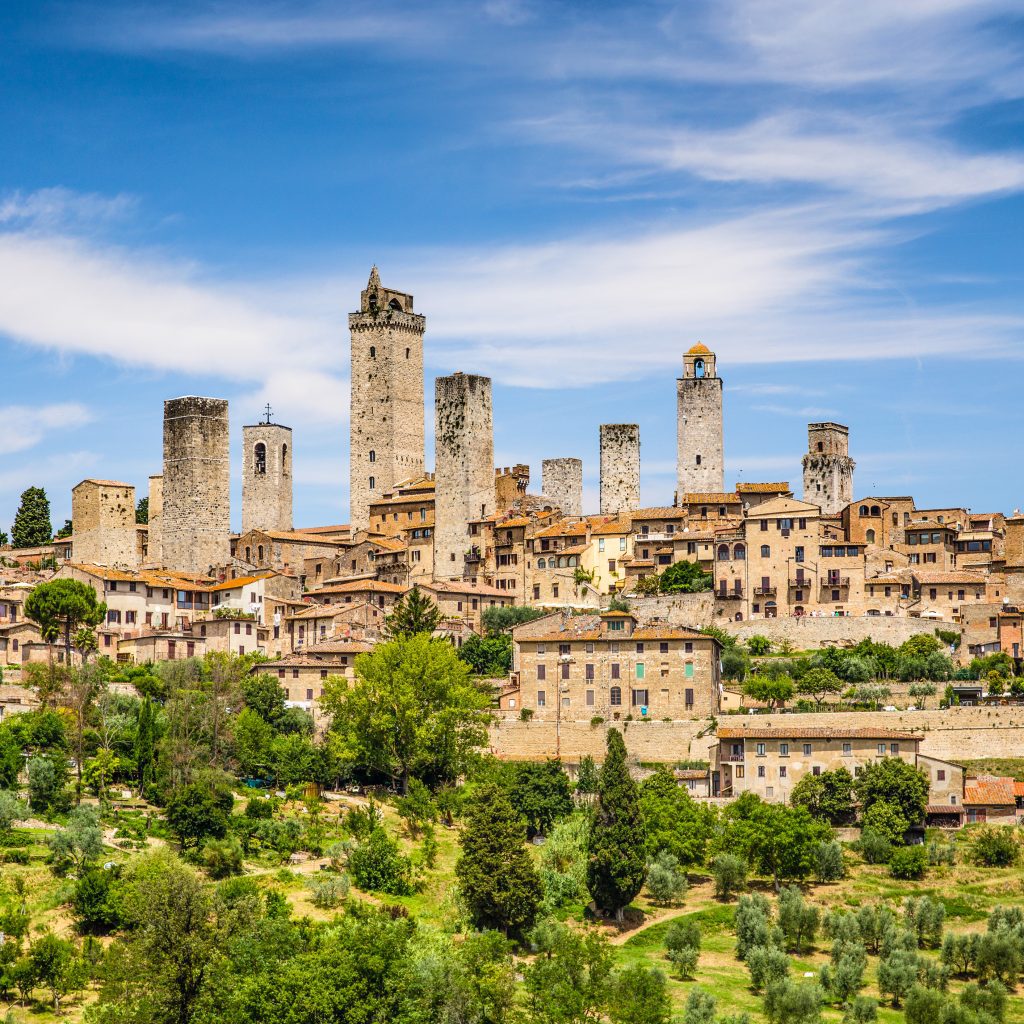 Buildings in San Gimignano. 